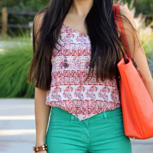 Xhilaration Tops - Boho Top Diamond Paisley Crop Tank Small Xhilaration